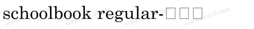 schoolbook regular字体转换